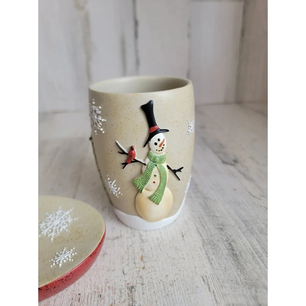 xmas bathroom‎ set snowman soap dish toothbrush cup Xmas home decor